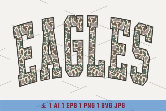 Download Camouflage School Mascot PNG Camo Eagles - Png Collection