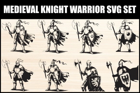 Download Medieval Knight Warrior SVG Set - Premium Resources