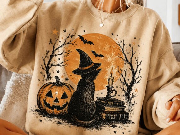 Download Witch Cat Pumpkin Halloween PNG - Png Collection