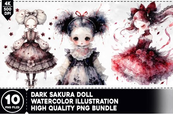 Download Dark Sakura Doll PNG Bundle - Png Collection