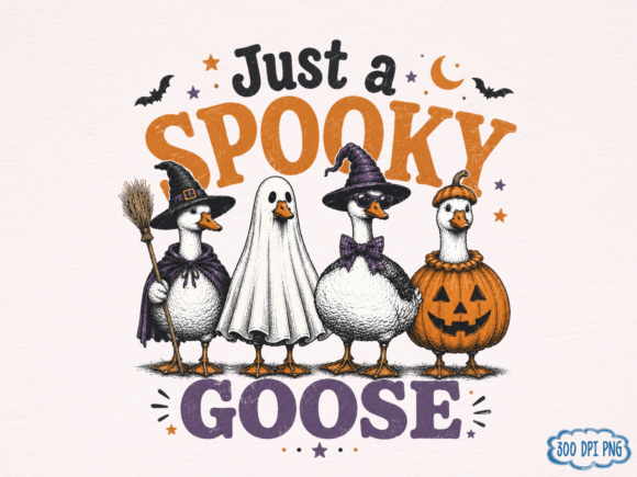 Download Just a Spooky Goose Cute Halloween PNG D - Png Collection