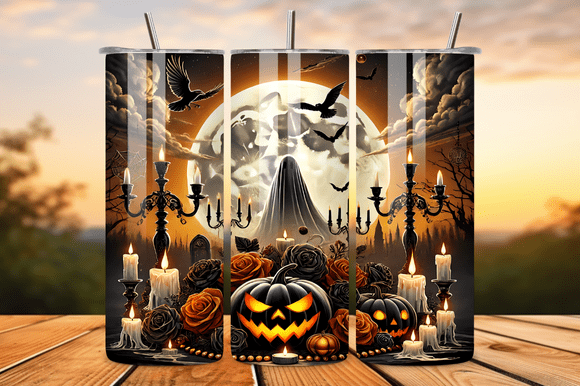 Download Gothic Spooky Ghost 20oz Tumbler Wrap - Premium Bundle