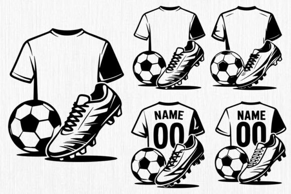 Download Soccer Player SVG - Custom Name Jersey C - Play Collection