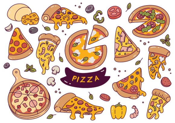 Download Hand Drawn Pizza Doodle Clipart - Pizza Collection