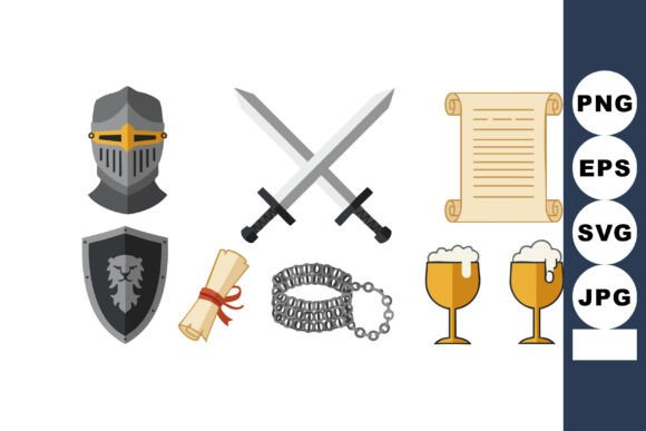 Download Medieval Knight Helmet Shield Crossed Sw - Premium Resources